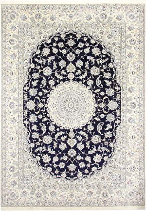 Persisk tæppe - Nain - Royal - 350 x 246 cm - mørkeblå