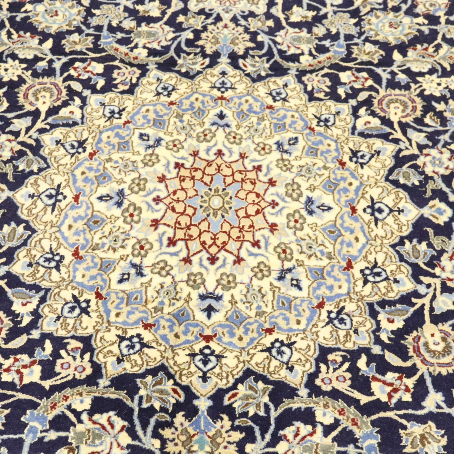Persisk tæppe - Nain - Royal - 296 x 203 cm - mørkeblå