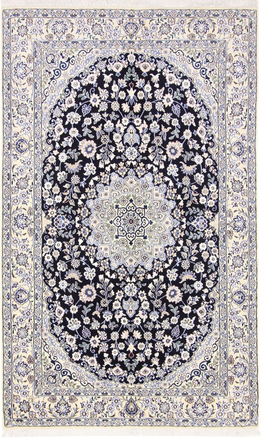 Persisk tæppe - Nain - Royal - 202 x 130 cm - mørkeblå