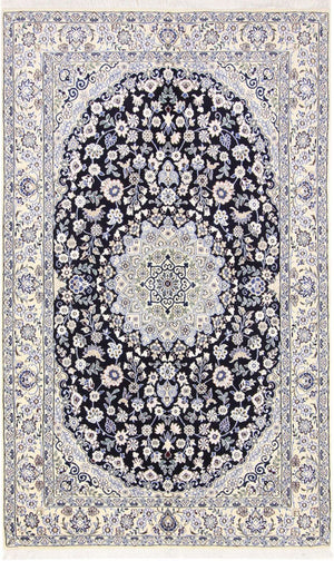 Persisk tæppe - Nain - Royal - 202 x 130 cm - mørkeblå