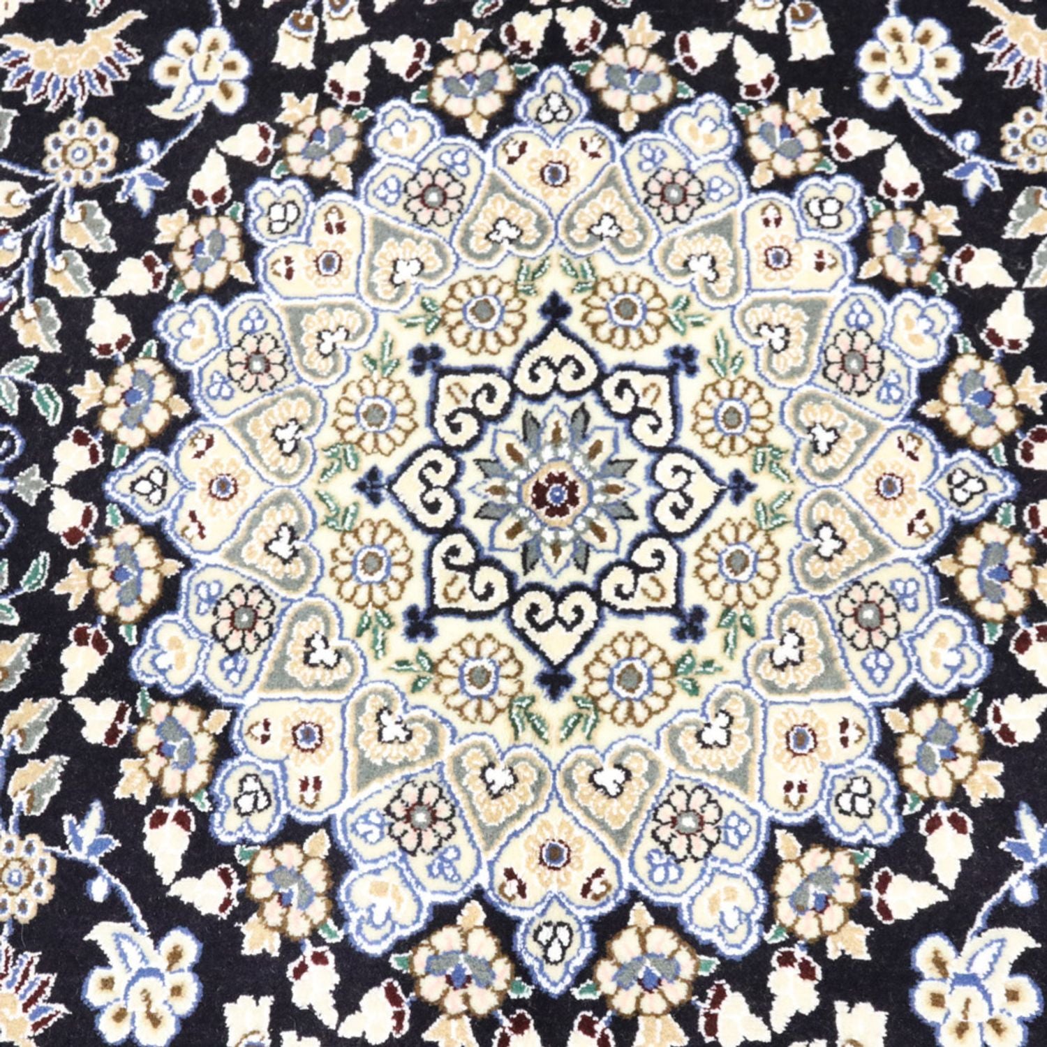 Persisk tæppe - Nain - Royal - 202 x 130 cm - mørkeblå