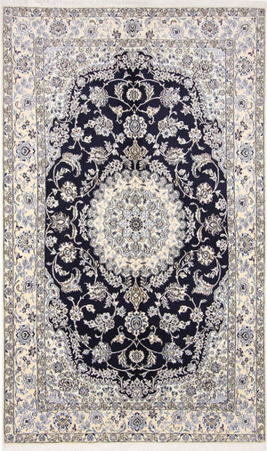 Persisk tæppe - Nain - Royal - 255 x 154 cm - mørkeblå