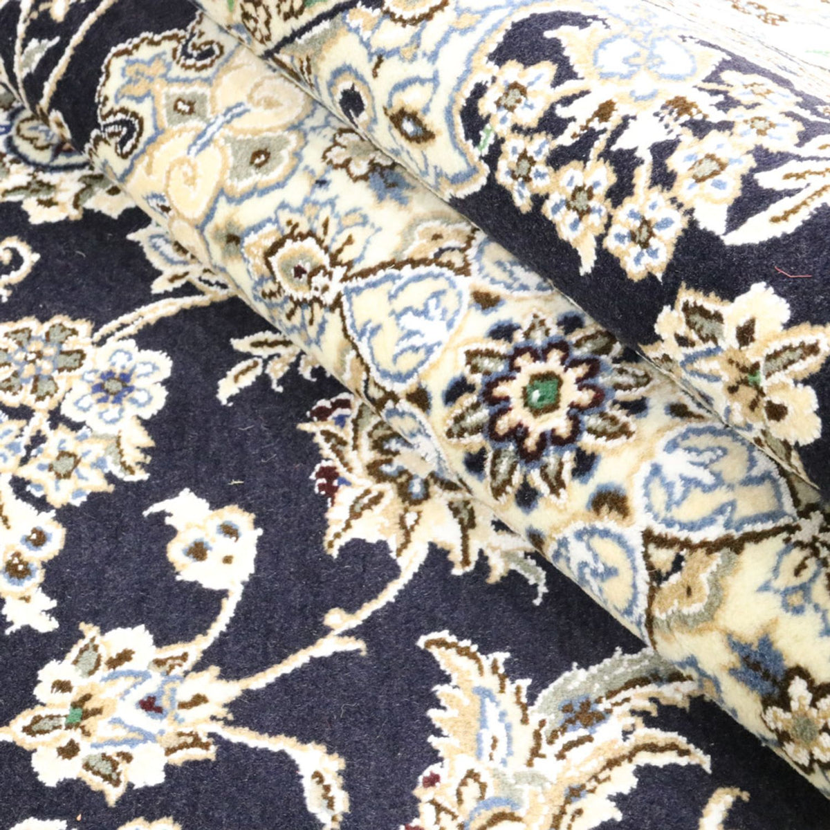 Persisk tæppe - Nain - Royal - 255 x 154 cm - mørkeblå