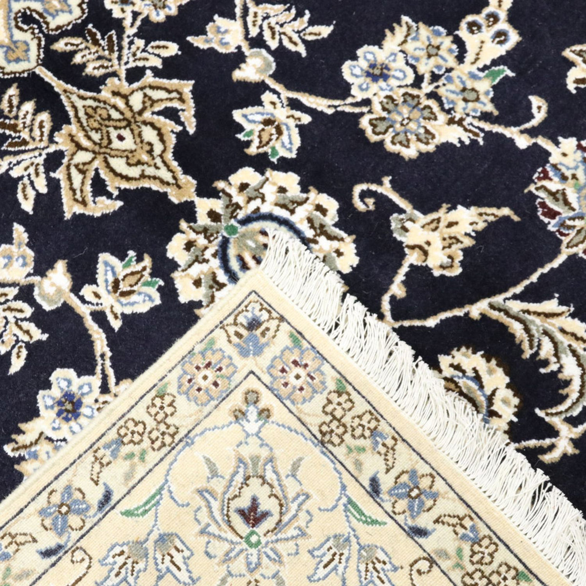 Persisk tæppe - Nain - Royal - 255 x 154 cm - mørkeblå