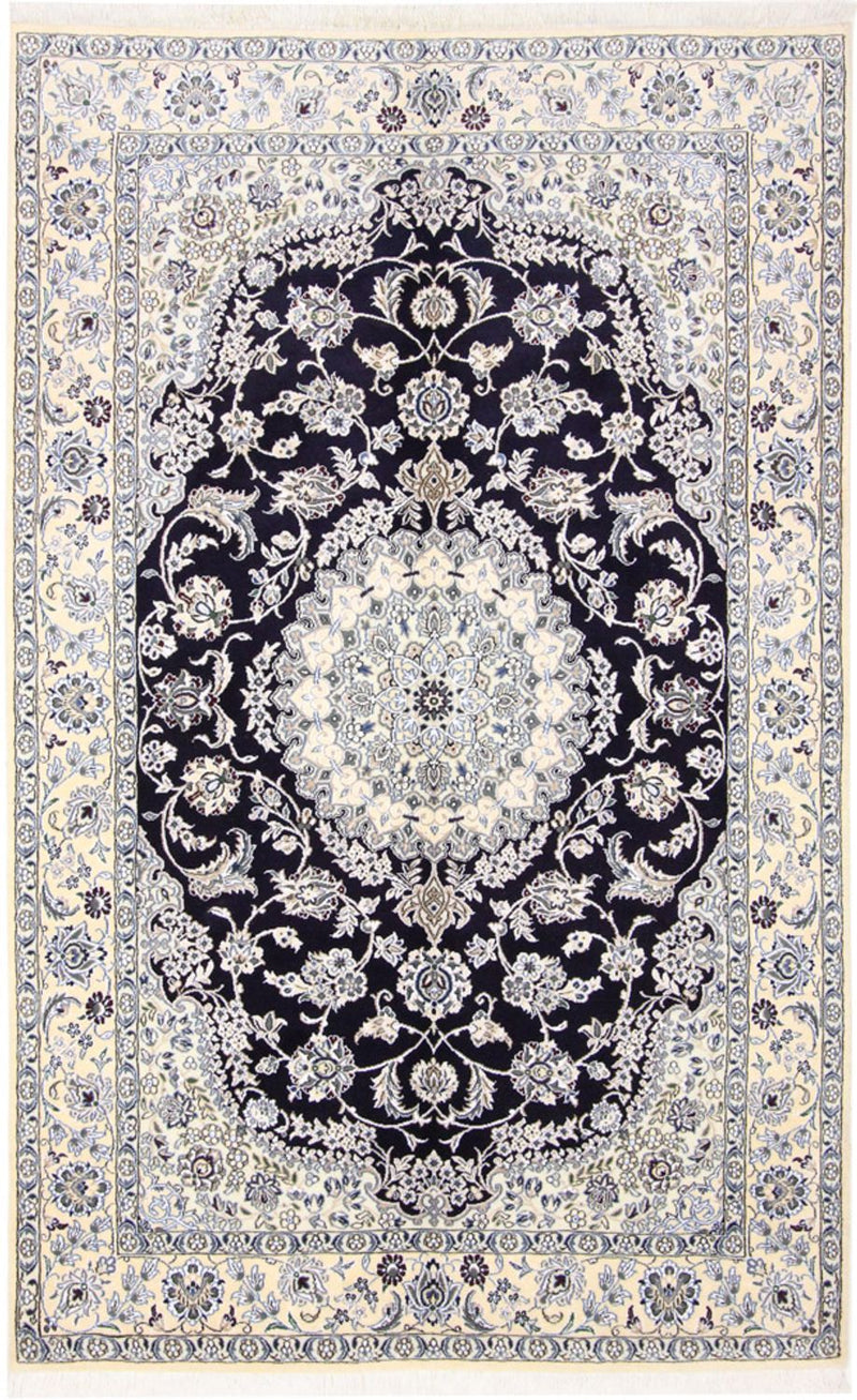 Persisk tæppe - Nain - Royal - 246 x 154 cm - mørkeblå