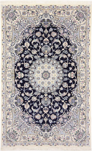 Persisk tæppe - Nain - Royal - 247 x 156 cm - mørkeblå