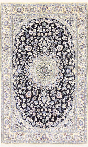 Persisk tæppe - Nain - Royal - 202 x 132 cm - mørkeblå