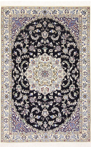 Persisk tæppe - Nain - Royal - 148 x 98 cm - mørkeblå
