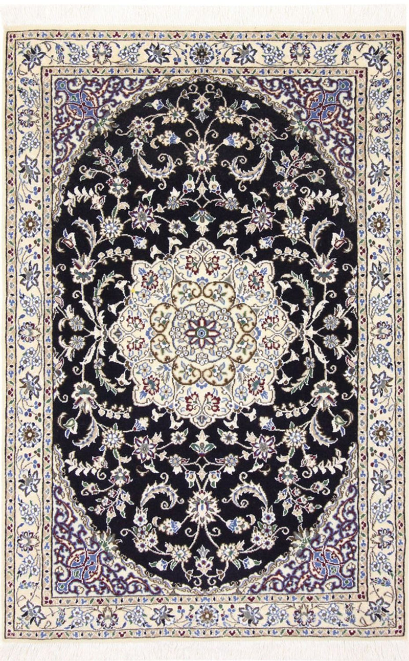 Persisk tæppe - Nain - Royal - 148 x 98 cm - mørkeblå