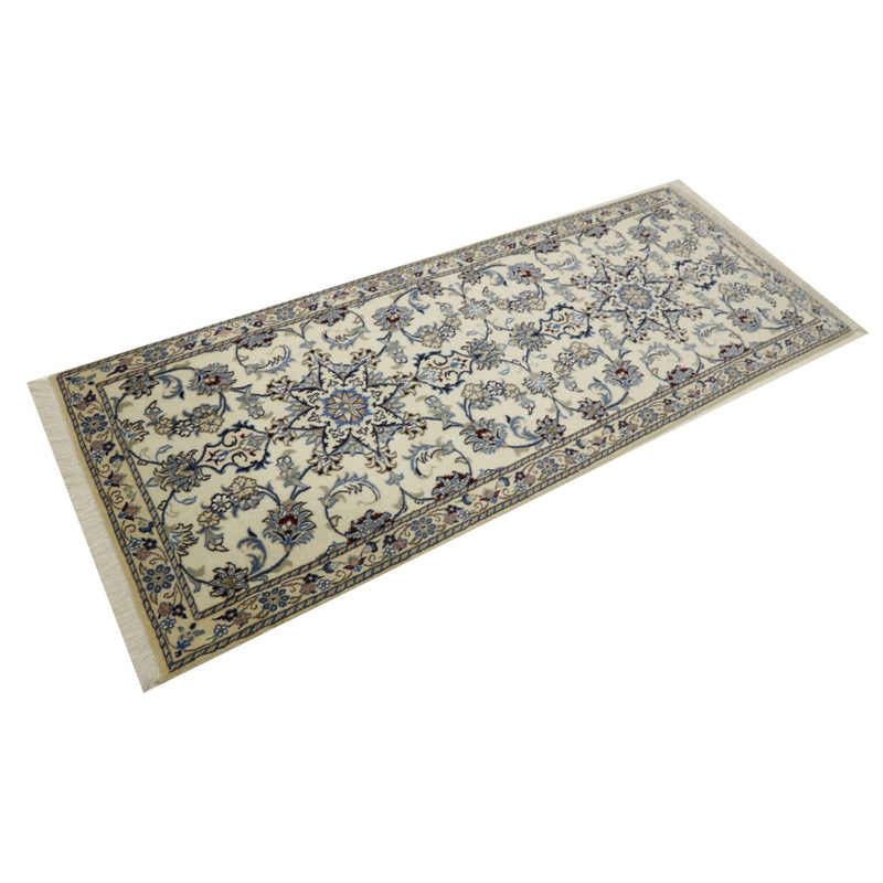 Løber Persisk tæppe - Nain - Royal - 298 x 80 cm - beige