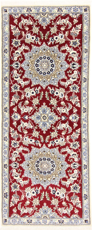 Løber Persisk tæppe - Nain - Royal - 203 x 81 cm - rød