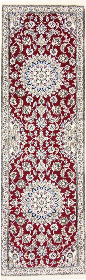 Løber Persisk tæppe - Nain - Royal - 197 x 62 cm - rød