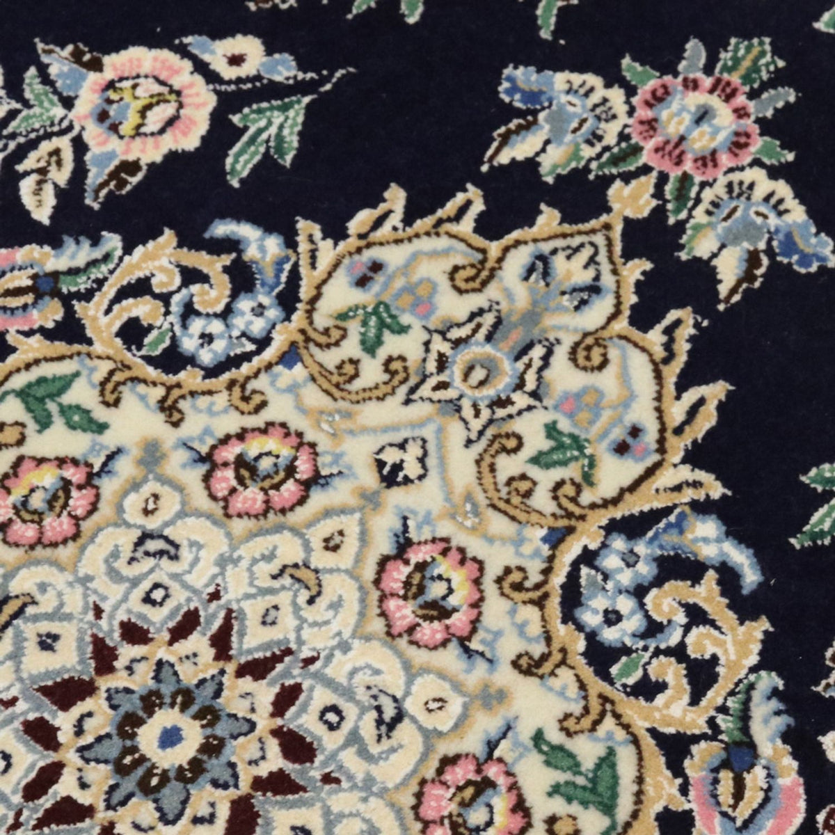 Persisk tæppe - Nain - Royal - 90 x 60 cm - mørkeblå