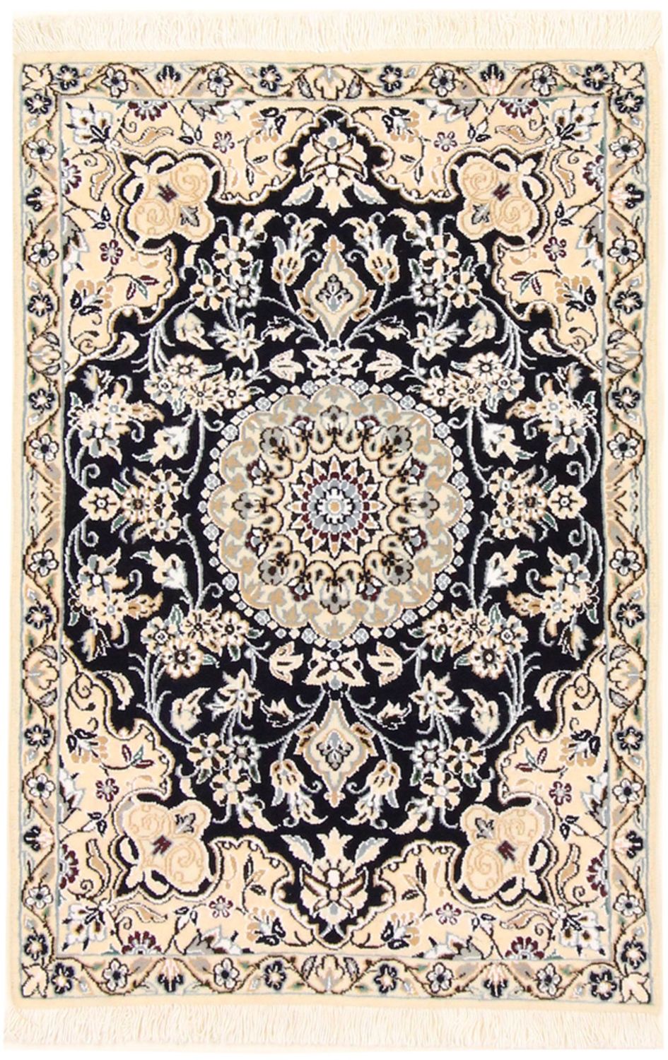 Persisk tæppe - Nain - Royal - 90 x 60 cm - mørkeblå