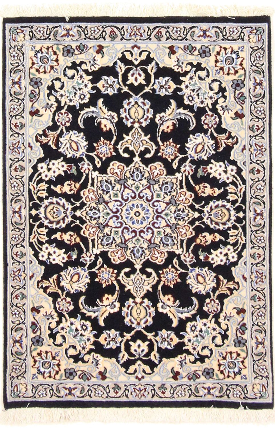 Persisk tæppe - Nain - Royal - 90 x 60 cm - mørkeblå