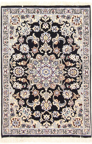 Persisk tæppe - Nain - Royal - 90 x 60 cm - mørkeblå