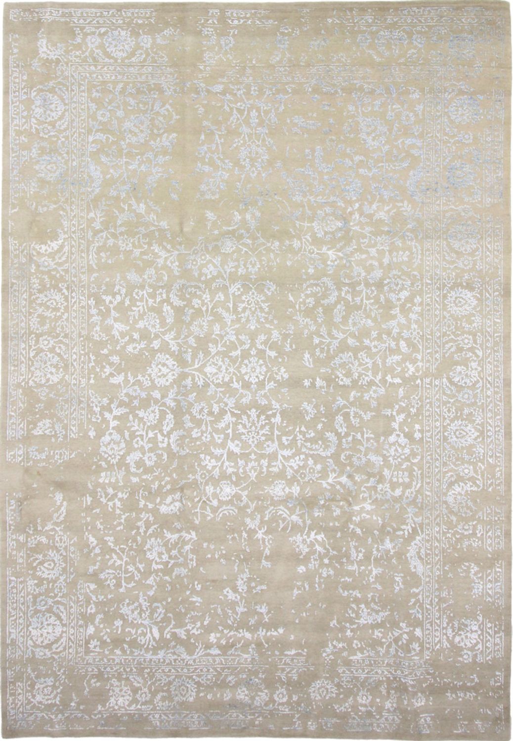 Designer tæppe - 357 x 248 cm - sølv