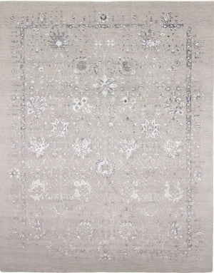 Designer tæppe - 305 x 244 cm - sølv
