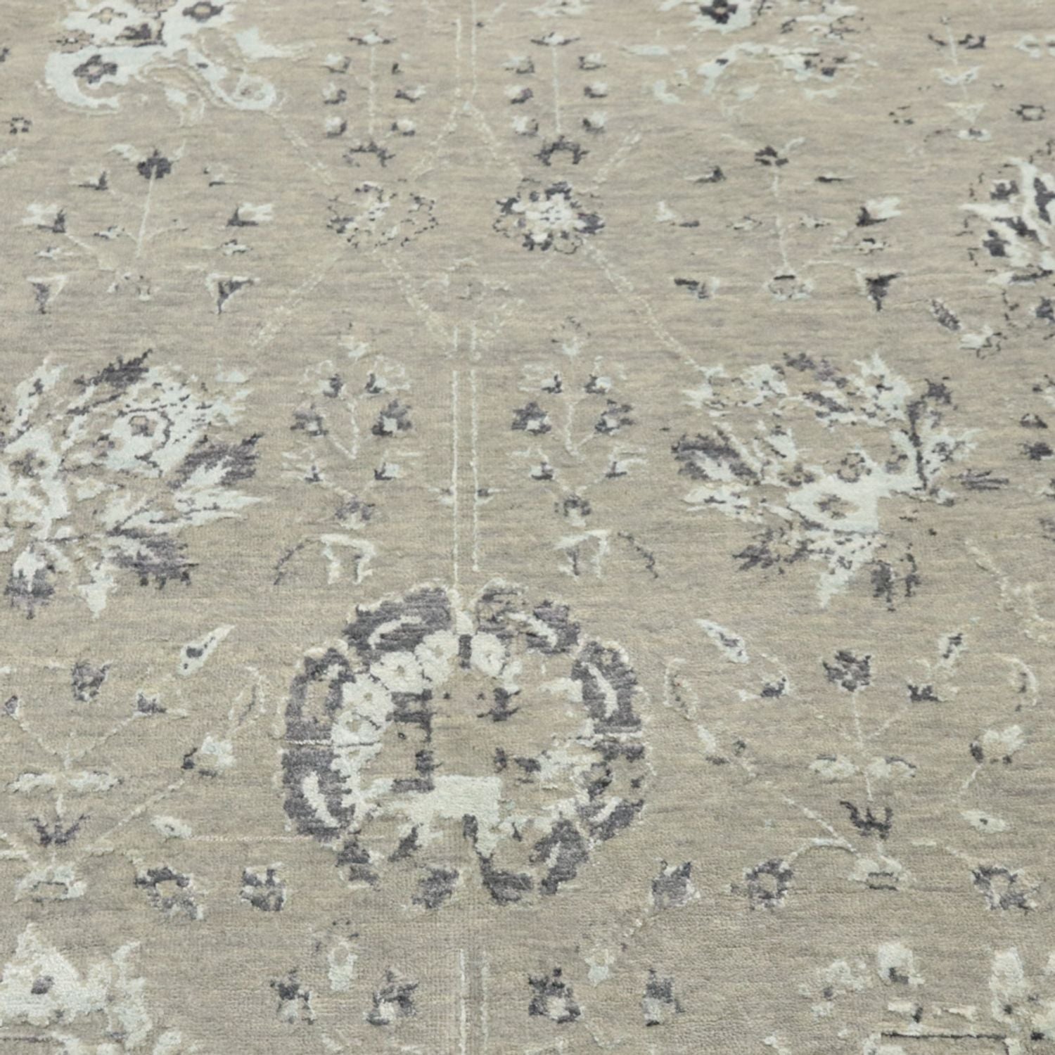 Designer tæppe - 305 x 244 cm - sølv