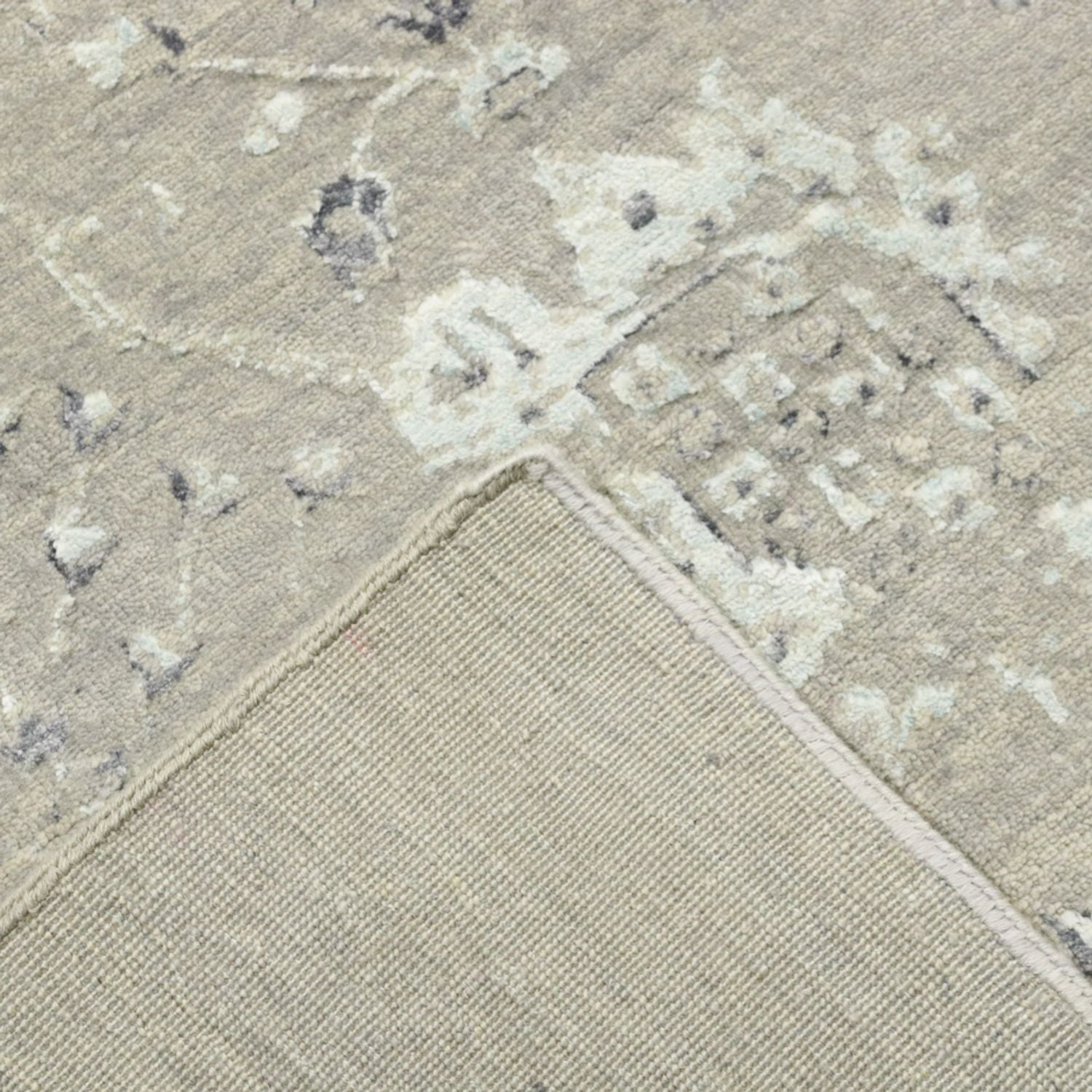 Designer tæppe - 305 x 244 cm - sølv