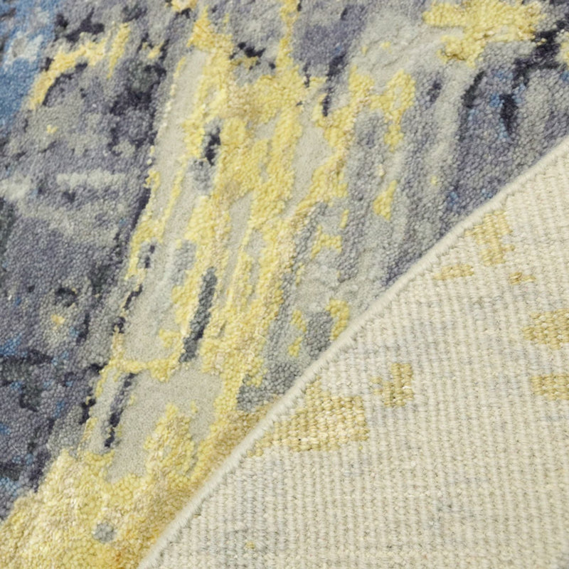Designer tæppe rundt  - 249 x 249 cm - flerfarvet
