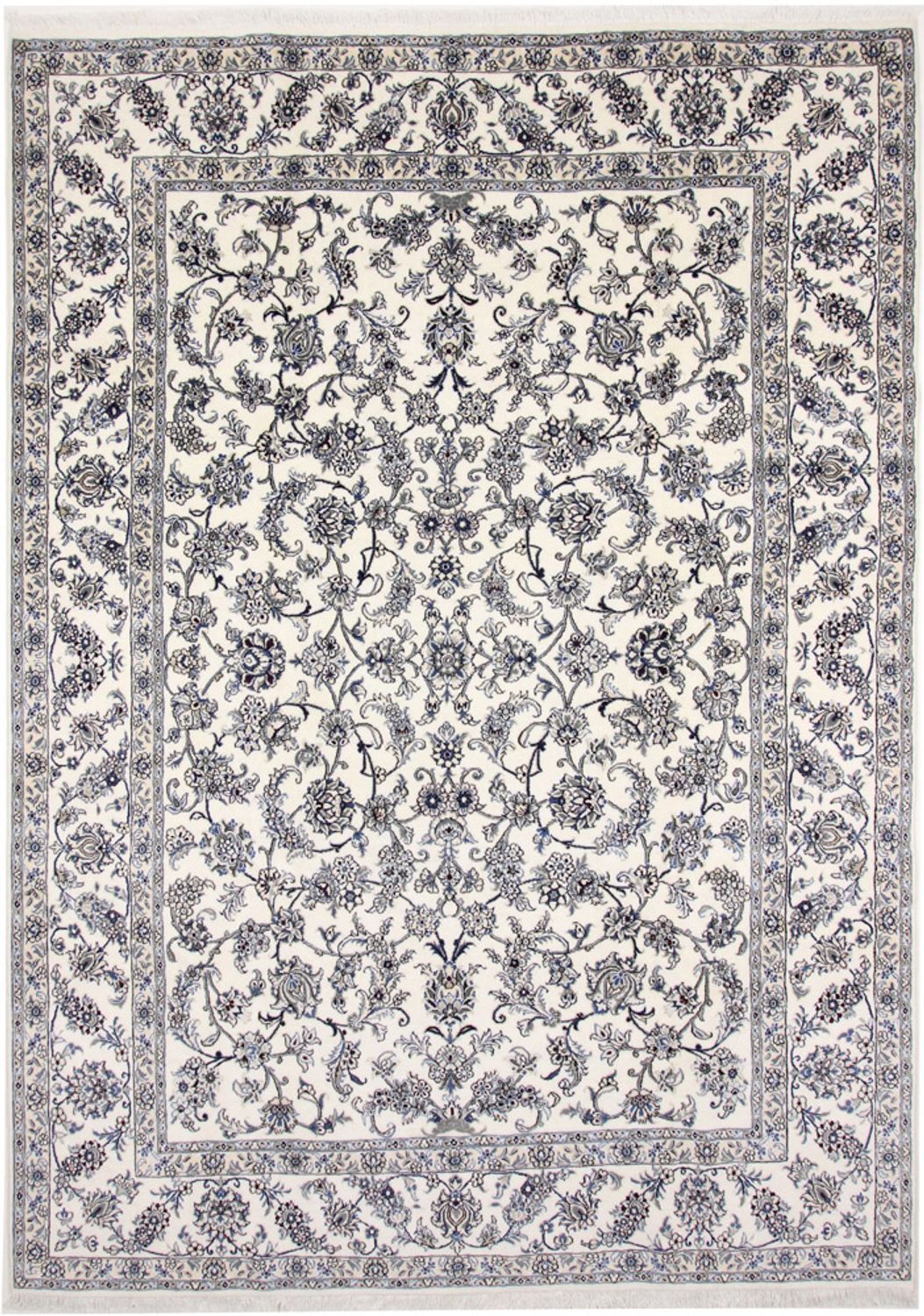 Persisk tæppe - Nain - 342 x 245 cm - creme