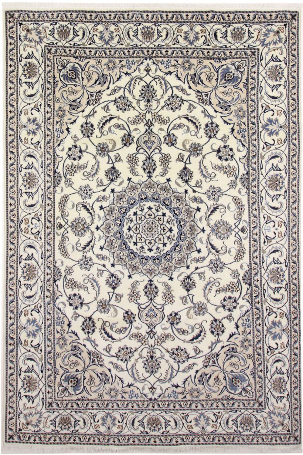Persisk tæppe - Nain - 286 x 193 cm - creme