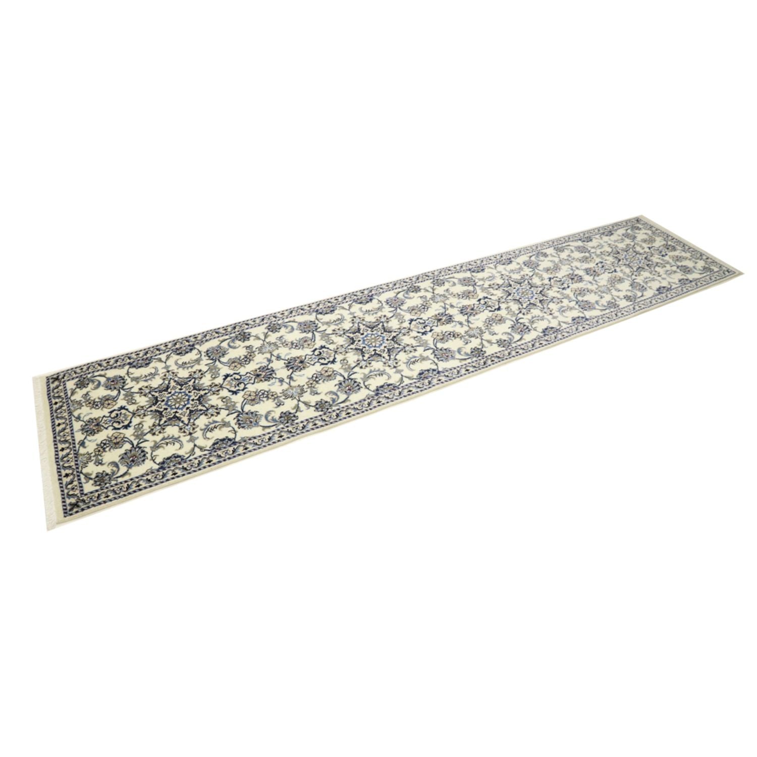 Løber Persisk tæppe - Nain - 390 x 81 cm - creme