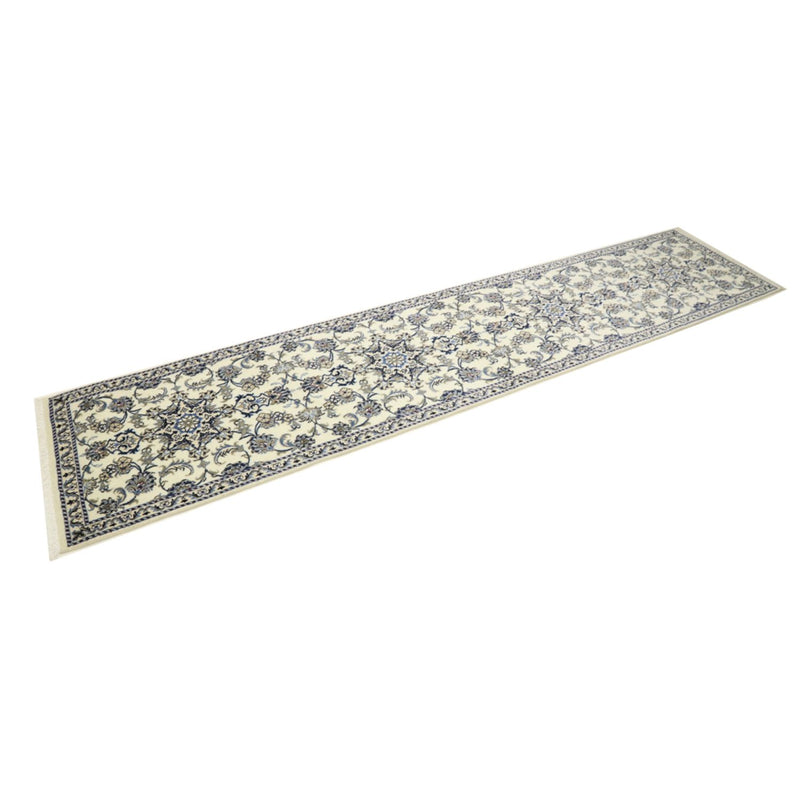 Løber Persisk tæppe - Nain - 390 x 81 cm - creme