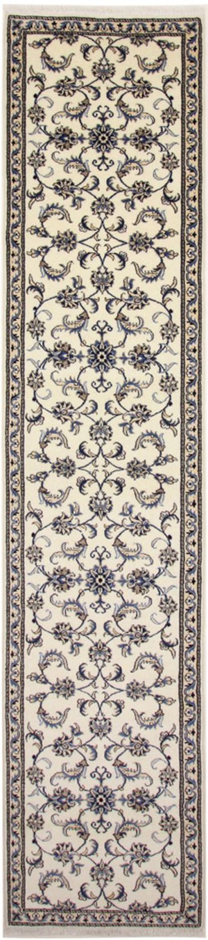 Løber Persisk tæppe - Nain - 378 x 80 cm - creme