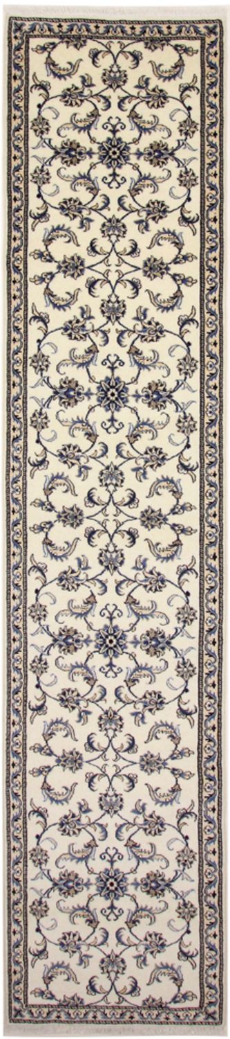 Løber Persisk tæppe - Nain - 378 x 80 cm - creme