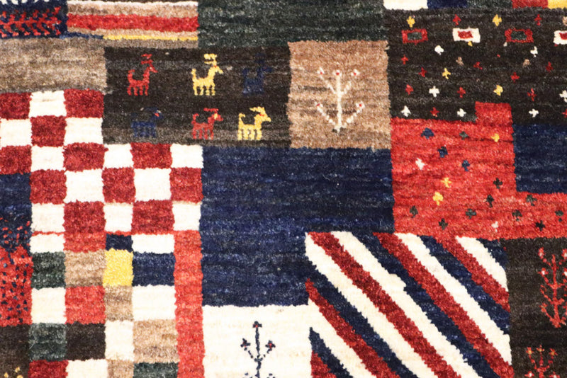 Gabbeh Teppich - Loribaft Indus - 200 x 154 cm - mehrfarbig