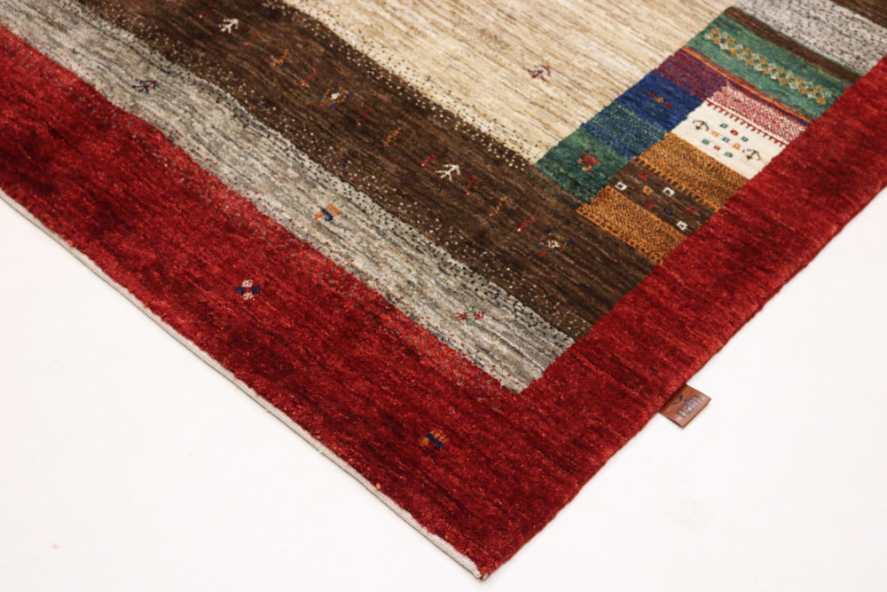 Gabbeh Teppich - Loribaft Indus - 213 x 157 cm - beige