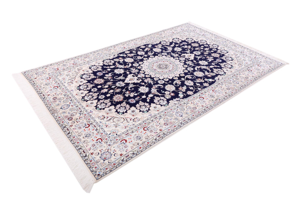 Perserteppich - Nain - Premium - 240 x 154 cm - dunkelblau
