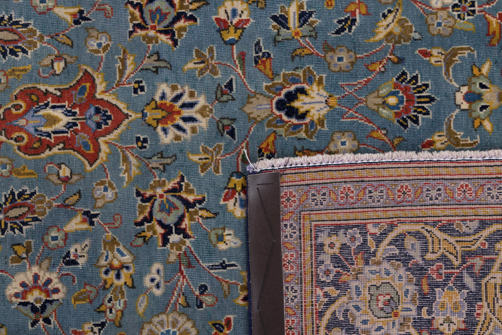 Perserteppich - Keshan - 205 x 135 cm - hellblau