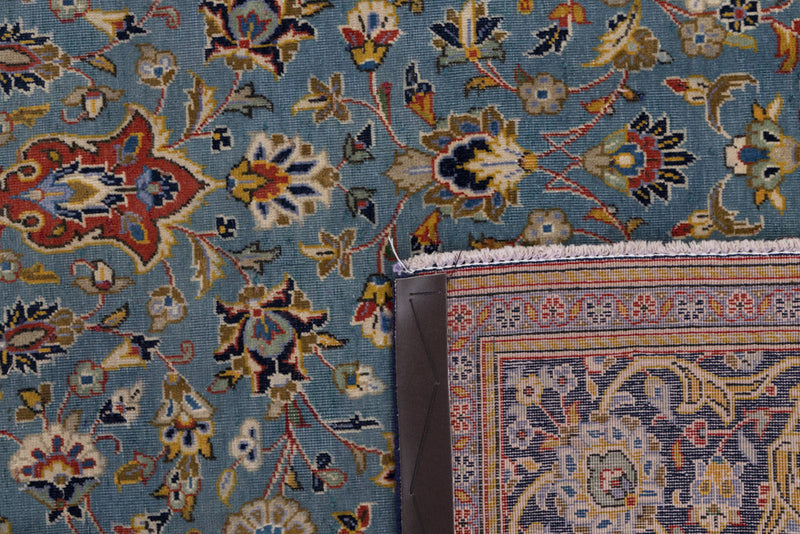 Perserteppich - Keshan - 205 x 135 cm - hellblau