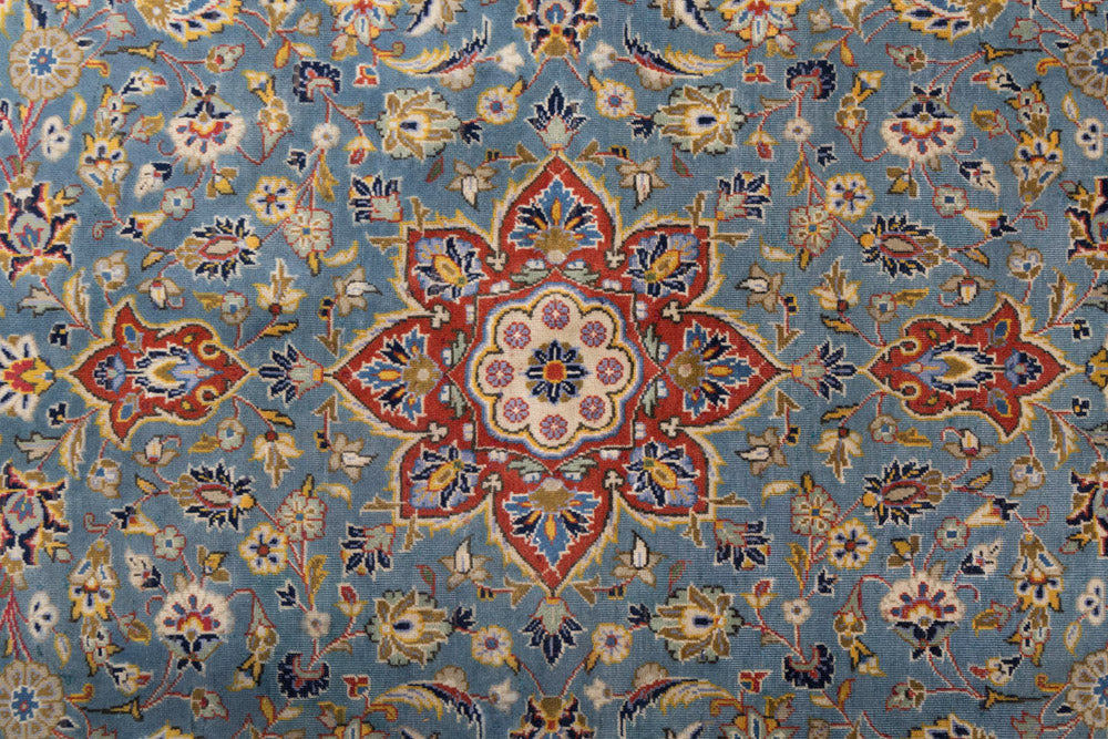 Perserteppich - Keshan - 205 x 135 cm - hellblau