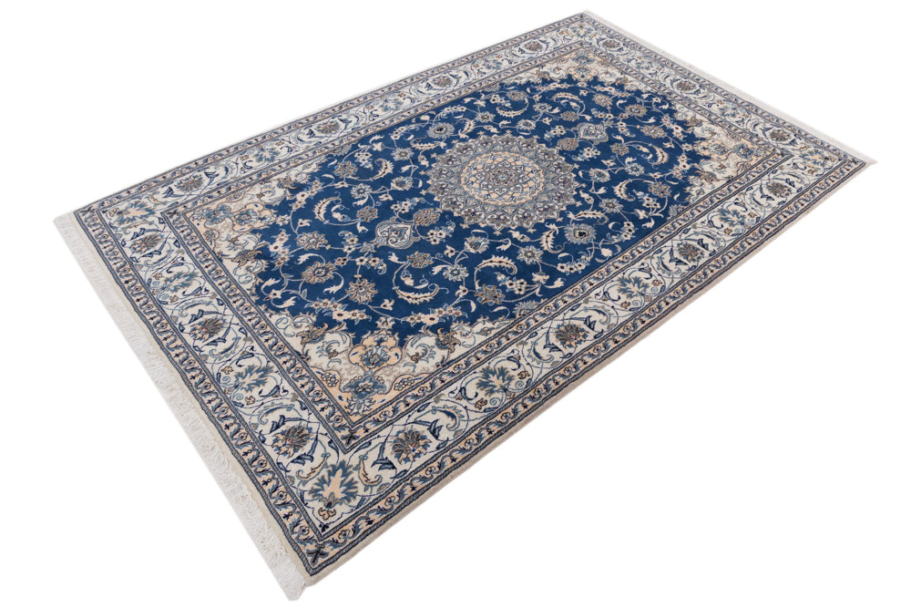 Perserteppich - Nain - 299 x 194 cm - blau