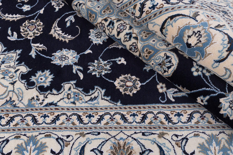 Perserteppich - Nain - 306 x 198 cm - dunkelblau