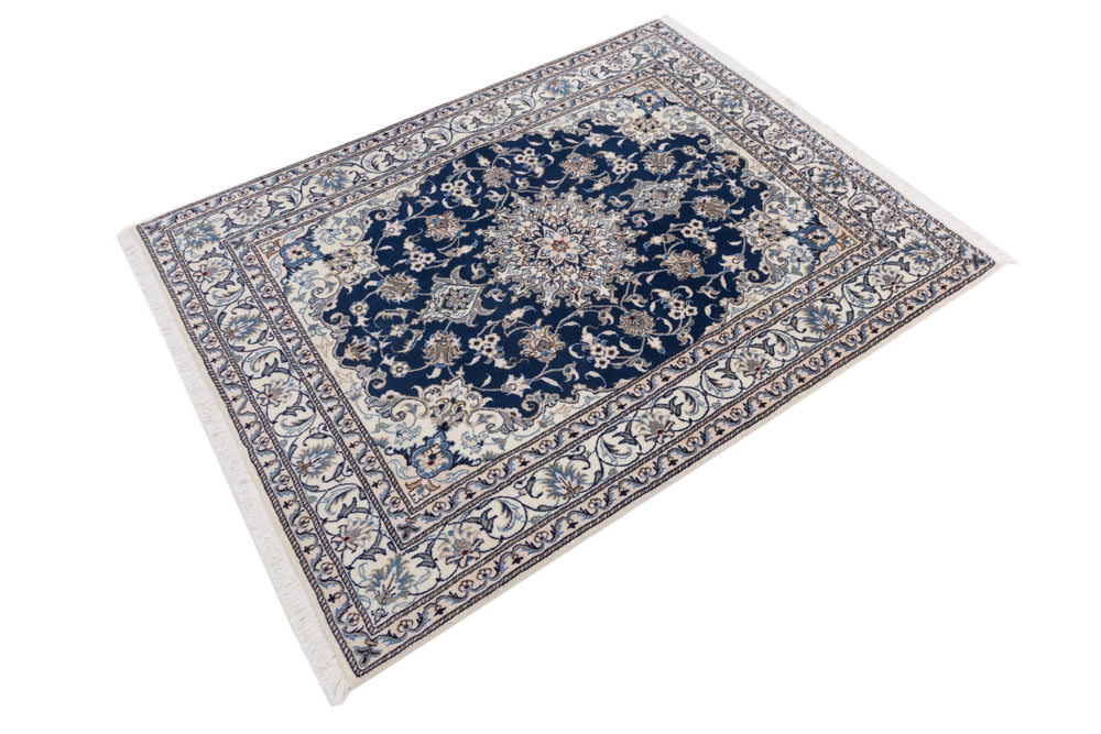Perserteppich - Nain - 197 x 145 cm - dunkelblau