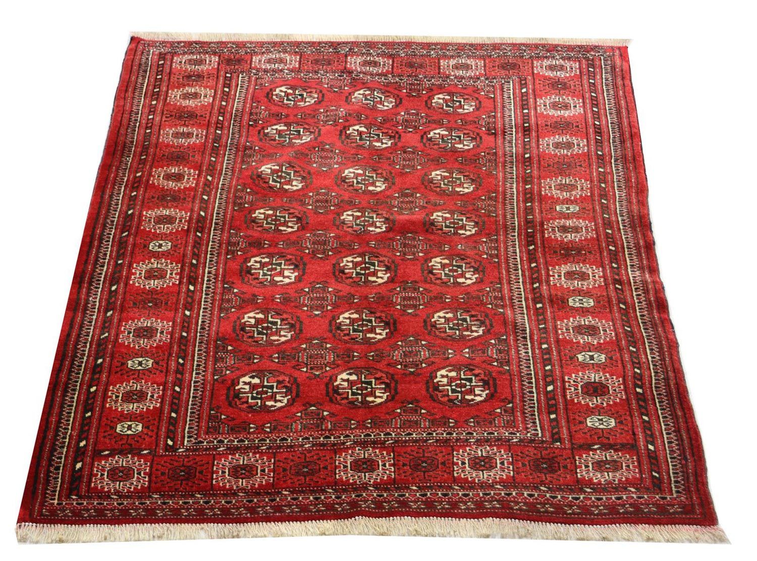 Afghansk tæppe - 154 x 114 cm - rød
