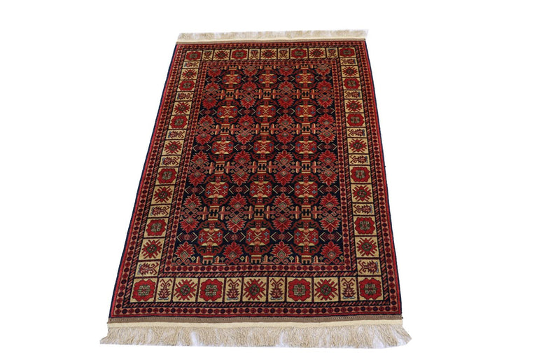 Afghansk tæppe - 182 x 121 cm - rød