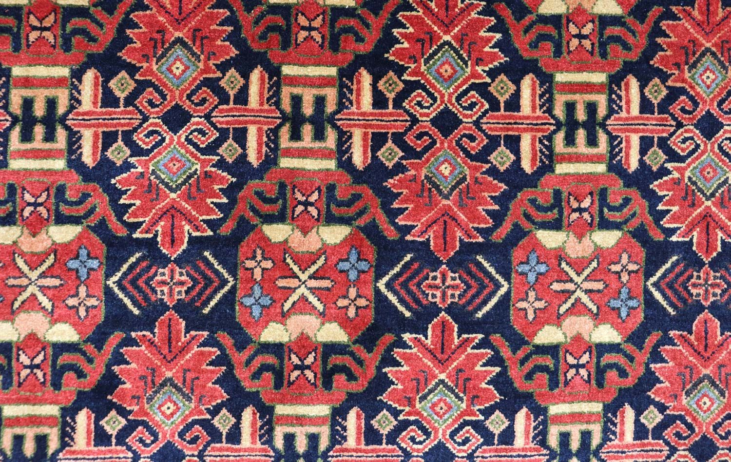Afghansk tæppe - 182 x 121 cm - rød