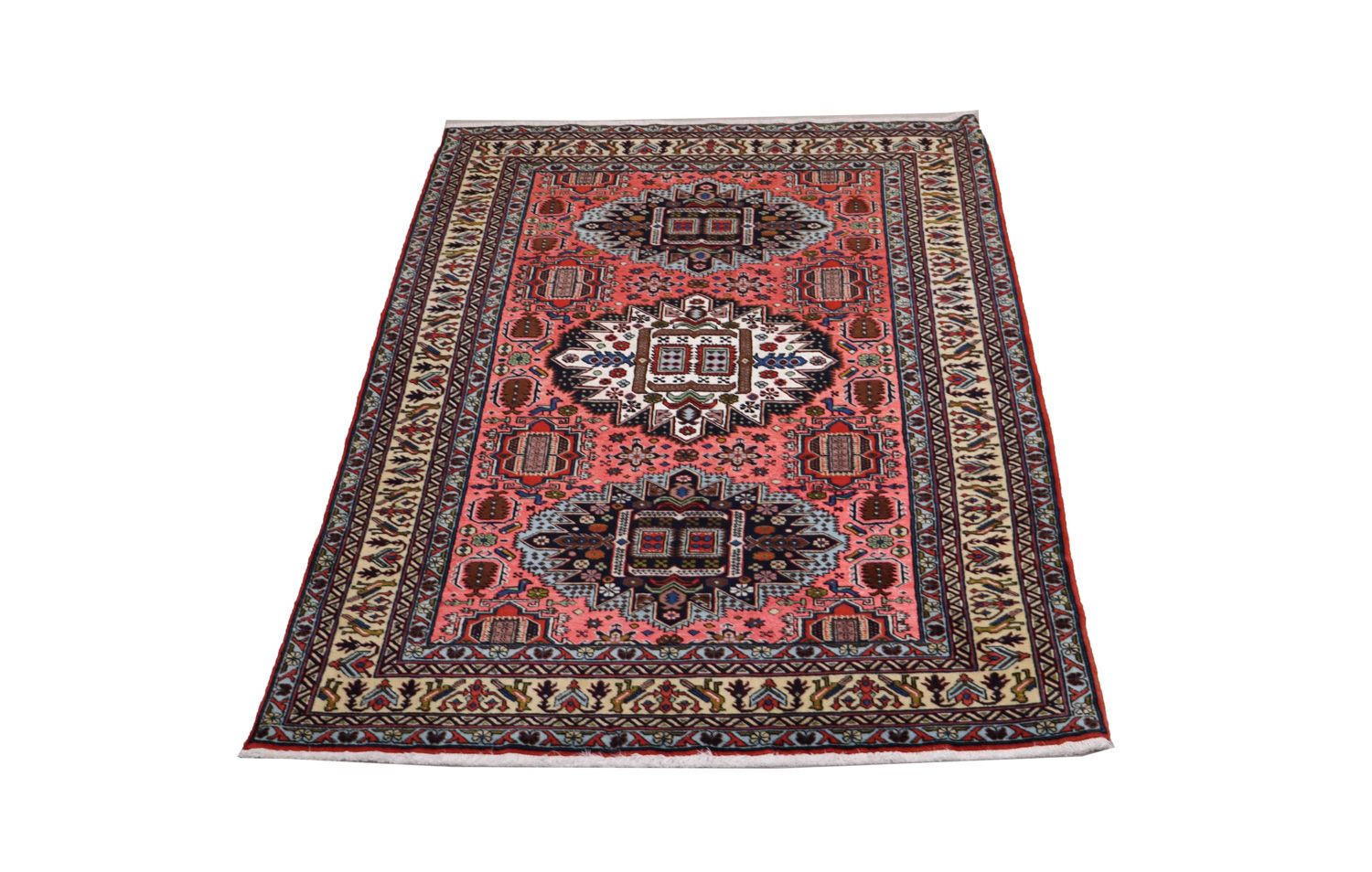 Persisk tæppe - Nomadisk - 182 x 139 cm - laks