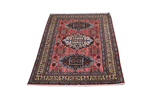 Persisk tæppe - Nomadisk - 182 x 139 cm - laks