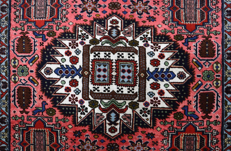 Persisk tæppe - Nomadisk - 182 x 139 cm - laks