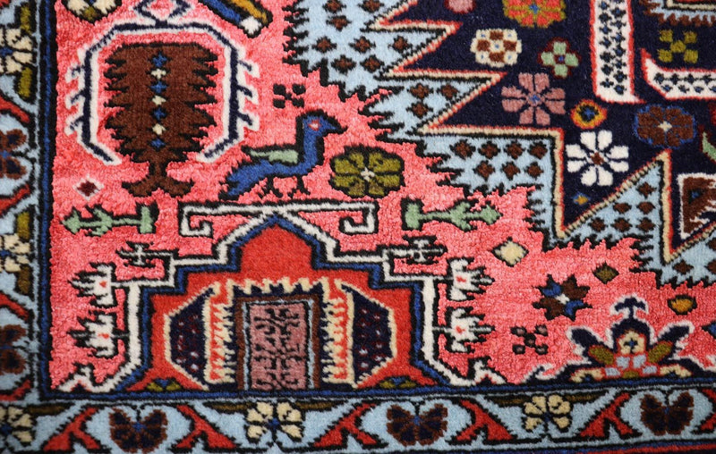 Persisk tæppe - Nomadisk - 182 x 139 cm - laks