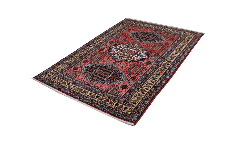 Persisk tæppe - Nomadisk - 182 x 139 cm - laks