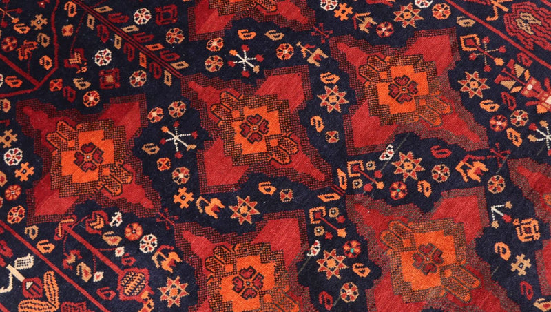 Afghansk tæppe - 172 x 100 cm - rød