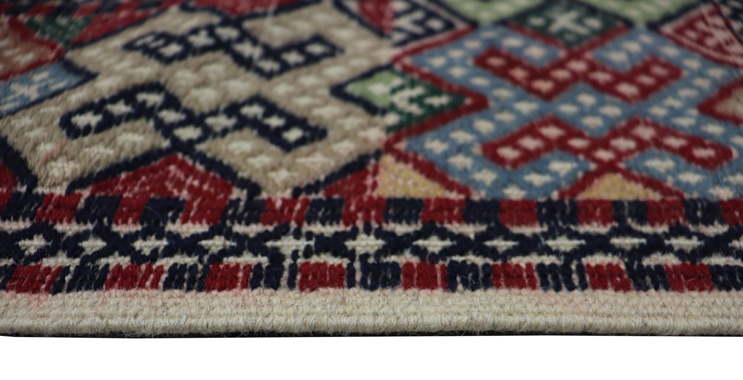 Kelim-tæppe - orientalsk firkantet  - 205 x 178 cm - blå